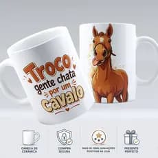 Caneca Personalizada  Tema Cavalos  Vaqueiro  Boiadeiro  Peão  Caneca de Cerâmica 325ml