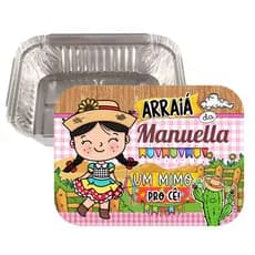 15 Marmitinhas de alumínio 220ml personalizadas Festa Junina