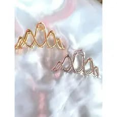 Maxi Piranha de Cabelo Metal Luxo ONDA 11cm Dourada/Prata | Presilha Garra Grande Blogueira Moderna predendor cabelo