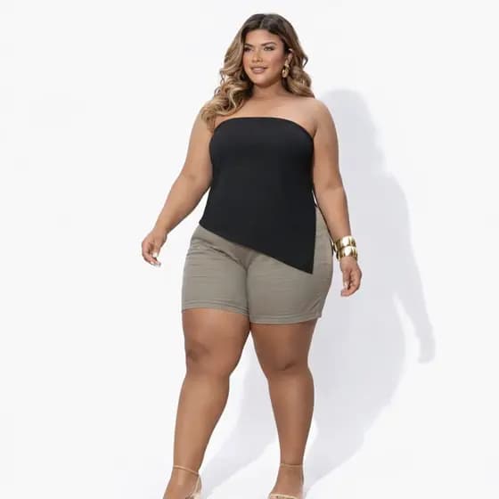 Blusa Bata Assimétrica Feminina Do M ao G2 Plus size Elegância, Conforto e Caimento Perfeito