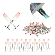 Kit 100 Pinos Para Pistola de Fixação Finca Pino Arruela Pino 27mm Cônica