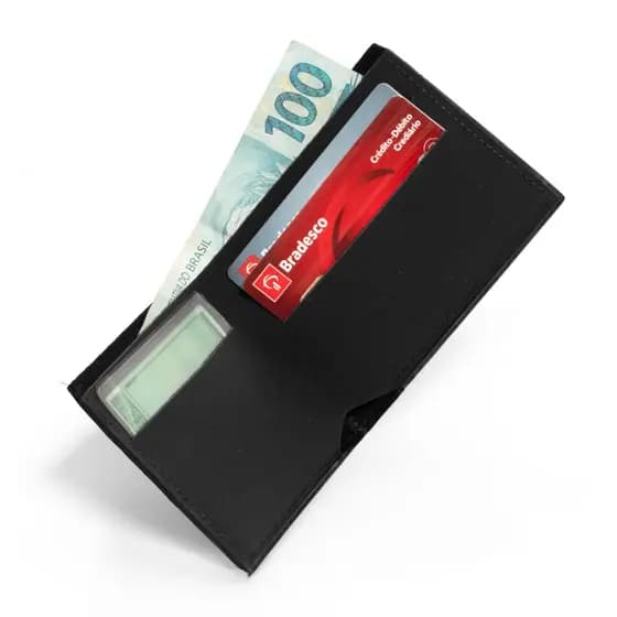 Carteira Masculina Nobuck Preto – Elegância Discreta e Funcionalidade