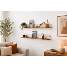 Prateleira aura arredondada 120x15 com suporte invisivel