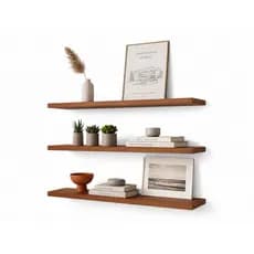 Kit 3 Prateliras Freijo 80x15 + suporte Flutuante MDF decoração cozinha banheiro sala