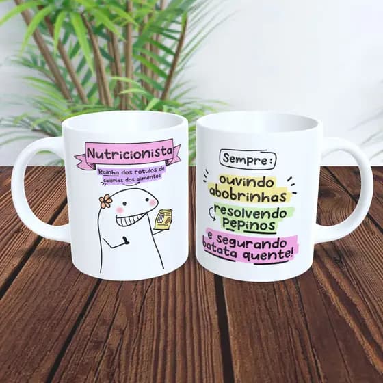 Caneca Flork para Nutricionista! Perfeita para quem ama nutrição! Envio em 24 horas!
