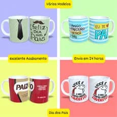Caneca Dia dos Pais! Feliz dia dos Pais, Te Amo Pai! Vários Modelos! Envio em 24 horas!