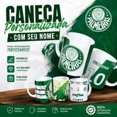 Caneca Personalizada do Verdão! Personalizada com Seu Nome! Vários Modelos do Palmeiras!