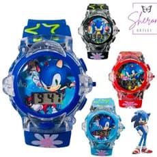 Relogio Infantil Menino do Sonic toca música e acende luz