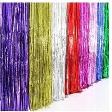Cortina Metalizado para Festa 1mx2m painel decoração fita metalizada