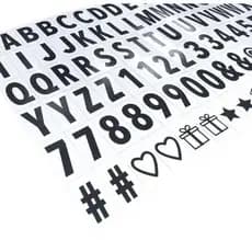 Letras Pretas Para Luminária Letreiro De Cinema Lightbox A4 e A5