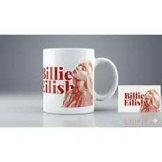 Canecas da cantora Billie Eilish, personalize com seu nome opcional