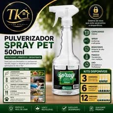 KIT Borrifador Pulverizador Spray De Gatilho Manual 500ml Transparente Frasco Restaurante Jardinagem Premisse