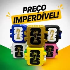 Porta Figurinhas Futebol Copa do Mundo Premium | Guarda 200 Figurinhas | Melhor Preço