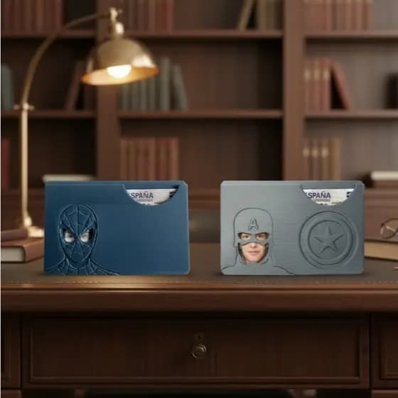 Carteira Capitão América e Carteira Homem-Aranha - Porta Cartão