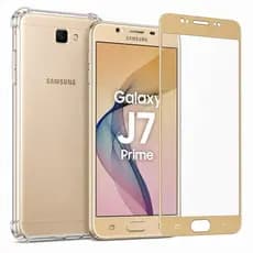 Kit 2 em 1 - Samsung Galaxy J7 Prime / J7 Prime 2 - Capa Transparente + Película de Vidro 3D