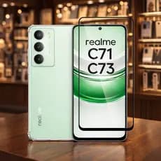 Kit 2 em 1 - Realme C71 4G / C73 5G - Capa Transparente + Película de Vidro 3D