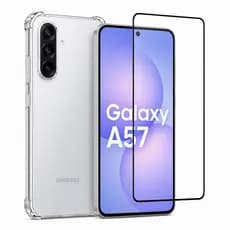 Kit 2 em 1 - Samsung Galaxy A57 - Capa Transparente + Película de Vidro 3D