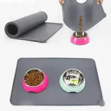 Novo Tapete Impermeável Para Cães E Gatos Almofada De Silicone De Cor Sólida