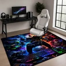 Tapete Gamer Premium 1x1,4m Para Cadeira Giratória Estampado