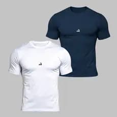 Kit 2 Camiseta Dry Fit Masculina Fitness Academia Corrida Cross Fit Poliester Premium Esporte Anti Suor