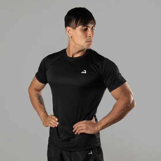 Camiseta Masculina Dry Manga Curta Fitness Para Treino Academia e Corrida 100% Poliester