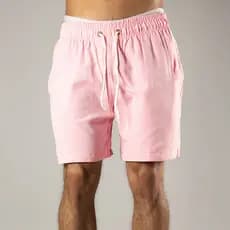 Shorts em Linho Masculino Premium Mauricinho  Social Casual Moda Praia verão Brim Rosa