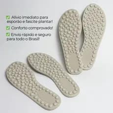 Palmilha Anatômica Ortopédica Para Esporão Calcâneo Fascite Plantar Dores nos Pés Anti impacto