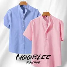 JL  KIT 2  Camisa Sosial Gola Padre Slim Fit Caasual Premium