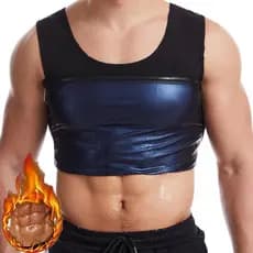 Colete Queima Gordura Efeito Sauna com Ziper Masculino Regata Seca Barriga Cinta Modeladora  Cinta Redutora Queima Gordu