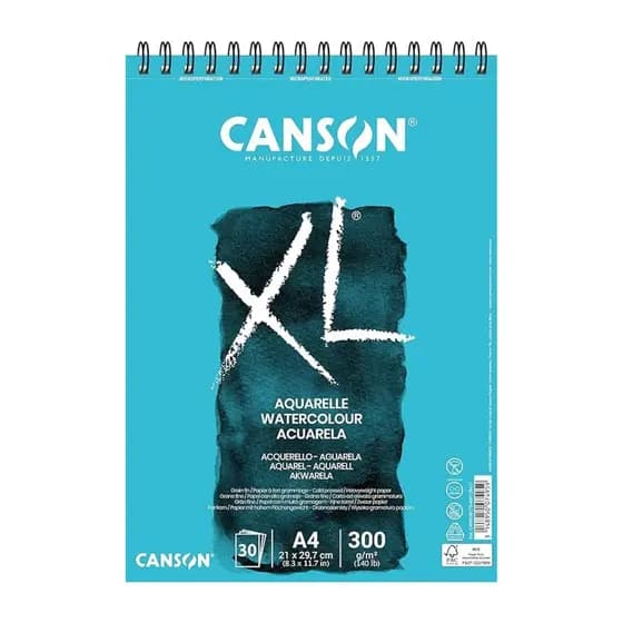 Bloco para Aquarela XL Canson A4 com 30 folhas 300g
