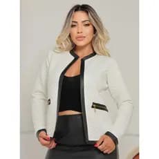 Jaqueta  Metalassê Casaco Quentinho Jaquetinha Feminino Frio