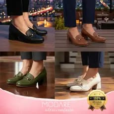 Sapato Modare Feminino Ultraconforto Salto Bloco Baixo Medio Loafer Floather