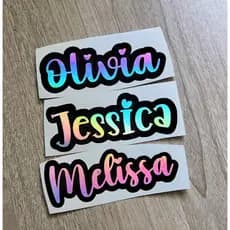 Adesivo Personalizado com seu Nome Holográfico