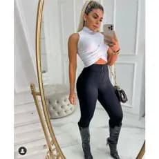 Calça Suplex Power Modeladora lipo Moda Tendência Estilosa Cintura Alta Premium