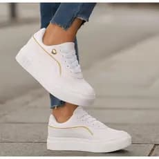 Tênis Feminino Casual Confortável Branco Macio e Leve Dia a Dia Super Promoção Envio Imediato
