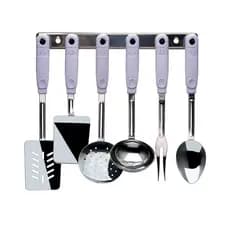 CONJUNTO DE ESPÁTULAS EM AÇO INOX PARA SERVIR  COM 6 PEÇAS