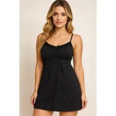 Camisola Feminina Estampada c/ Renda Confortável Roupa de Dormir Noite Pijama