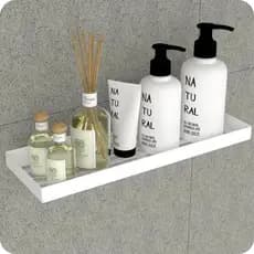 Suporte Porta Shampoo Prateleira Branco De Parede Plus