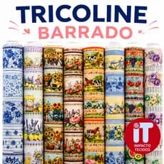 Tecido Tricoline Barrado Digital - 5 Faixas - Varias Opções - 100% algodão barrado pano de prato