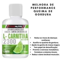 l carnitina liquida -  2300 mg + Coenzima Q10 Líquido - Pote 480ml