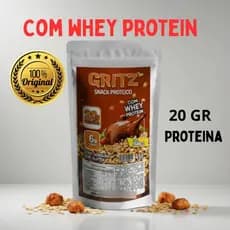 Salgadinho proteico com whey protein