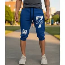 Bermuda Moletom Masculina Jogger New York Slim Short Esportivo Academia Treino Verão Skinny Casual