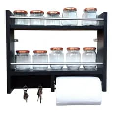Porta Tempero de Parede - Organizador de Condimentos em MDF