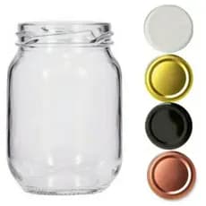 Pote de Vidro Conserva 267 ml (24 unidades) + Tampas Metálicas (bolo de pote, conserva, doce, salada)