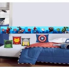 Faixa Adesiva Para Parede Decorativa Os Vingadores Infantil Marvel Hulk Capitão América Homem Aranha Homem de Ferro