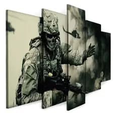 Quadro Decorativo Sala Quarto Escritório Soldado Na Guerra
