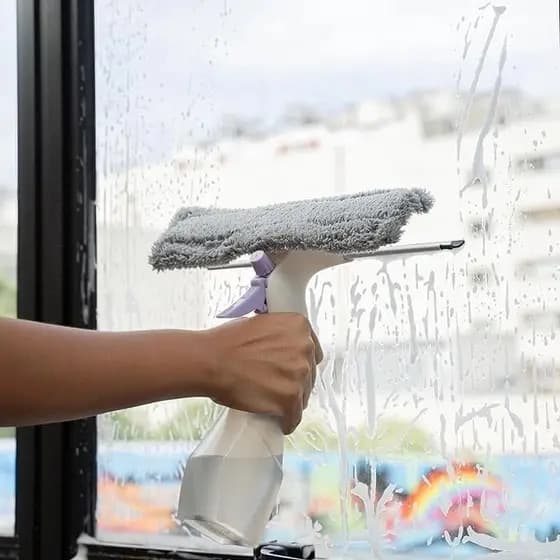 Rodo Limpa Vidros Spray Agilidade Funcional Limpar Janelas de Apartamentos Seguros Casa Microfibra
