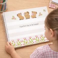 Caderno Desenho Cartografia Capivarinhas Papel Alta Qualidade Sortido