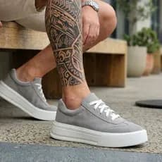Tênis Masculino Casual Social Sneaker Sola Alta Com Estilo E Conforto Na Moda