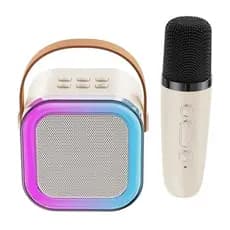 Alto-falante Bluetooth Karaoke com Microfone, Luzes LED e Diversão para Toda a Família K12